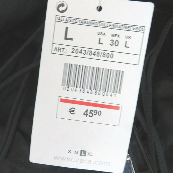 Zara Basic Womens Black Slip Dress L Empire Criss Cross Straps Knee Length - Picture 11 of 12